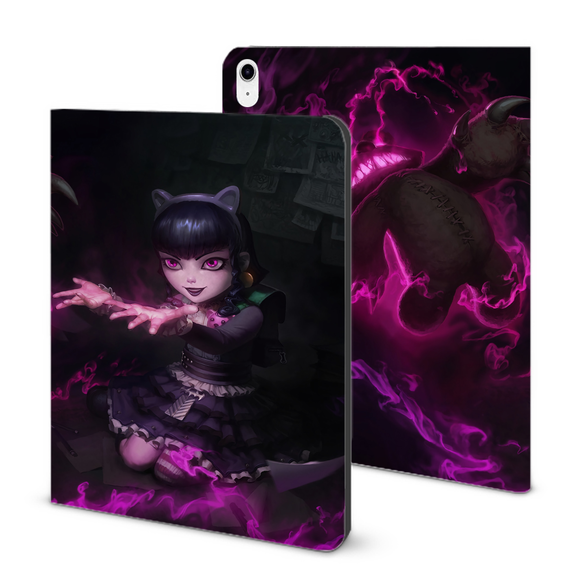 （画像用） リーグ・オブ・レジェンド League of Legends LOL IPad ケース ブック型 PUレザー TPU 耐衝撃 軽量 薄型 ペン収納なし 全面保護 IPad 各モデル対応